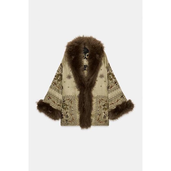 ZARA EMBROIDERED KIMONO ZW COLLECTION LIMITED EDITION - Picture 6 of 8